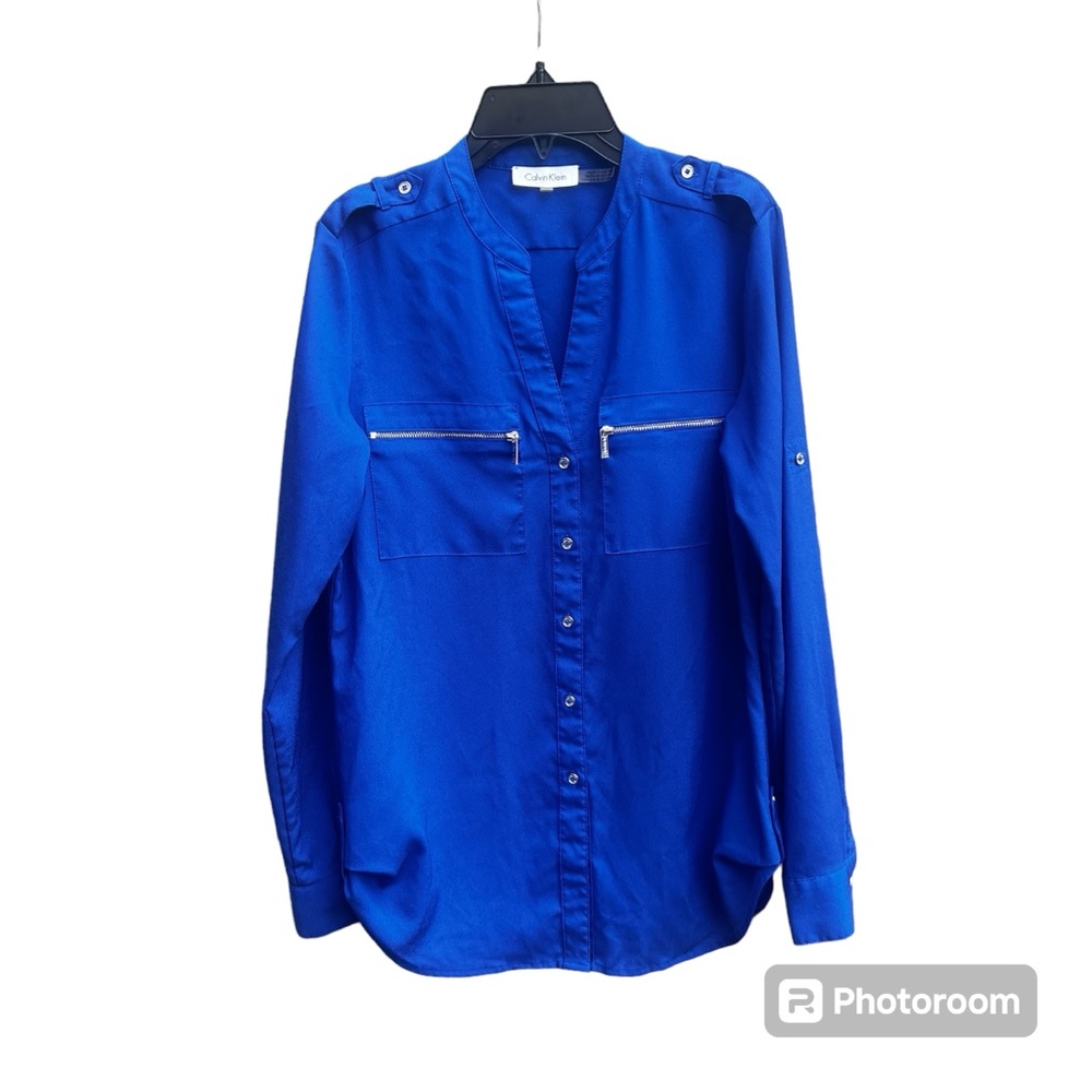 Calvin Klein Royal Blue Button up Blouse